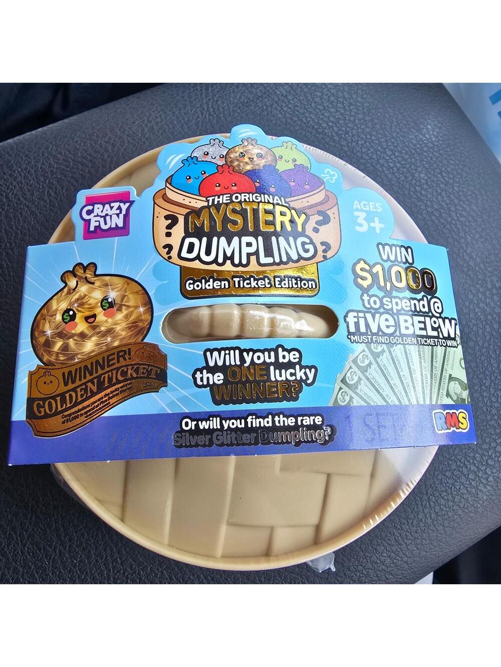 Five Below GOLDEN TICKET Dumpling Squishy RMS - NEW IN HAND SHIPS TODAY